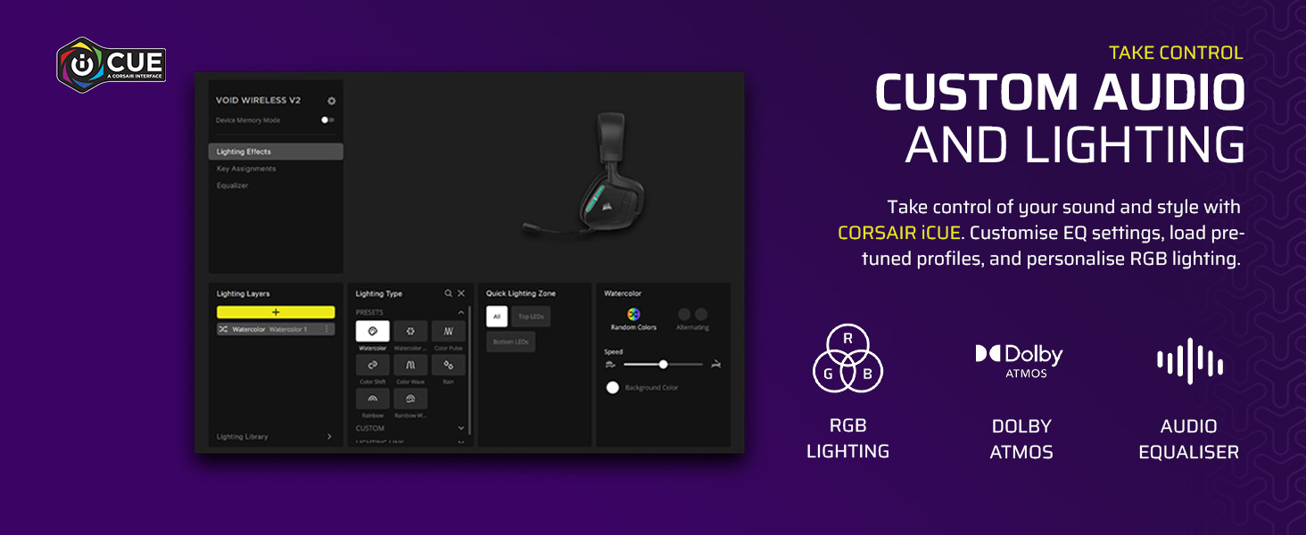 corsair icue, icue software, software, lighting, audio, custom, customize, customise, application