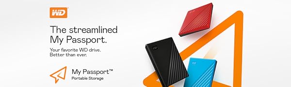 The streamlined My Passport Portable Storage