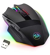 Redragon M801 Gaming Mouse LED RGB Backlit MMO 9 Programmable Buttons Mouse with Macro Recording ...