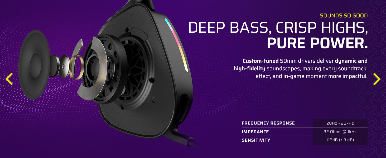 50mm driver, neodymium, custom, tuned, high quality, hd, high fidelity, audio, sound