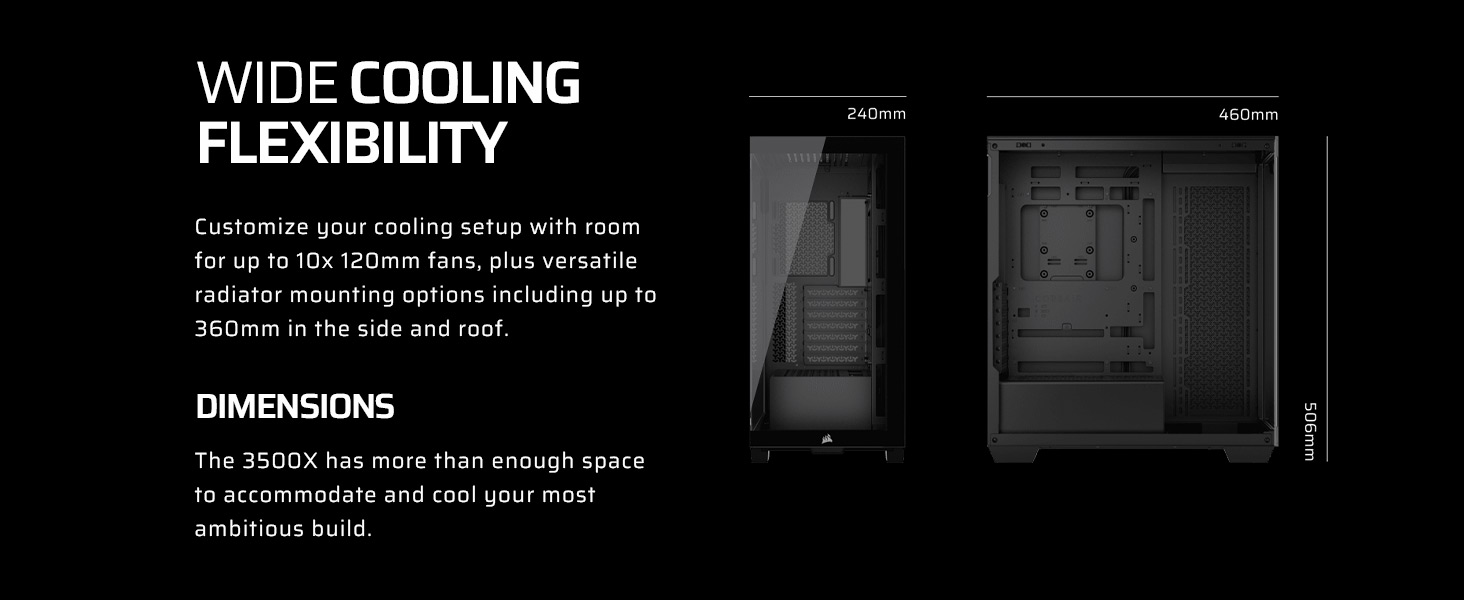 mid-tower pc case, pc build case, liquid cooling PC case, custom colling PC case