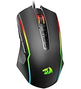 Redragon Gaming Mouse, Wired Gaming Mouse with RGB Backlit, 8000 DPI Adjustable, PC Gaming Mice w...